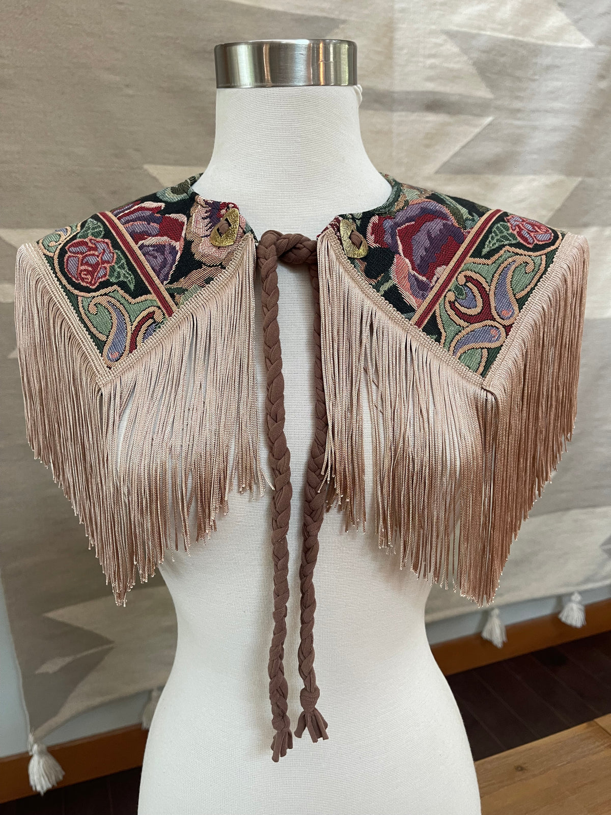 Champagne Fringe Capelet