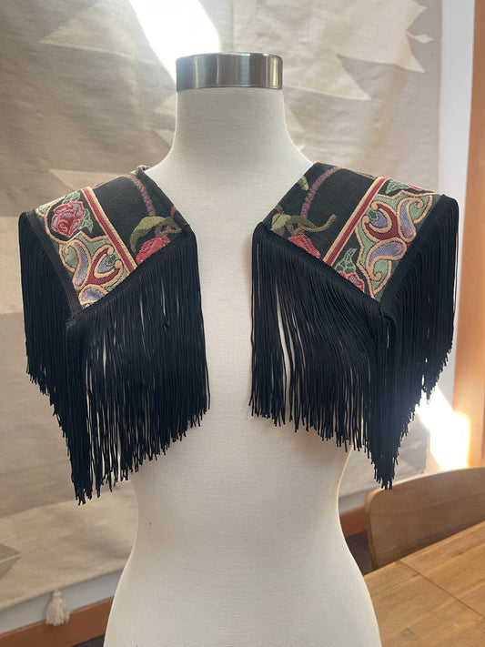One of a kind Capelet, Fringe Stole