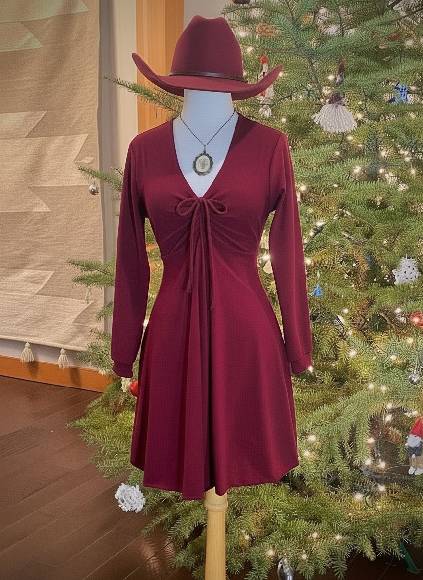 Sweetheart Long Sleeve Dress