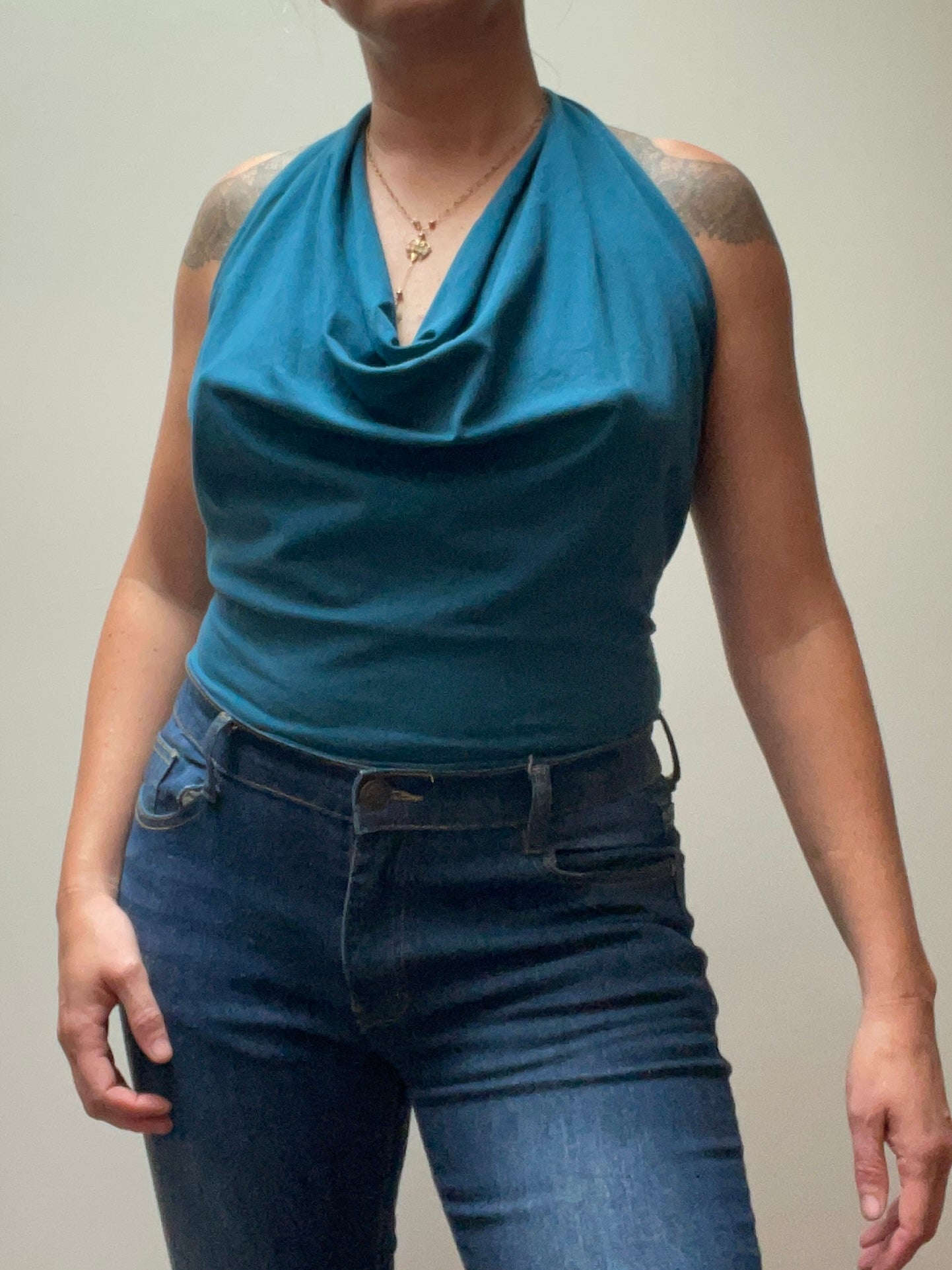 Cowl Neck Romper