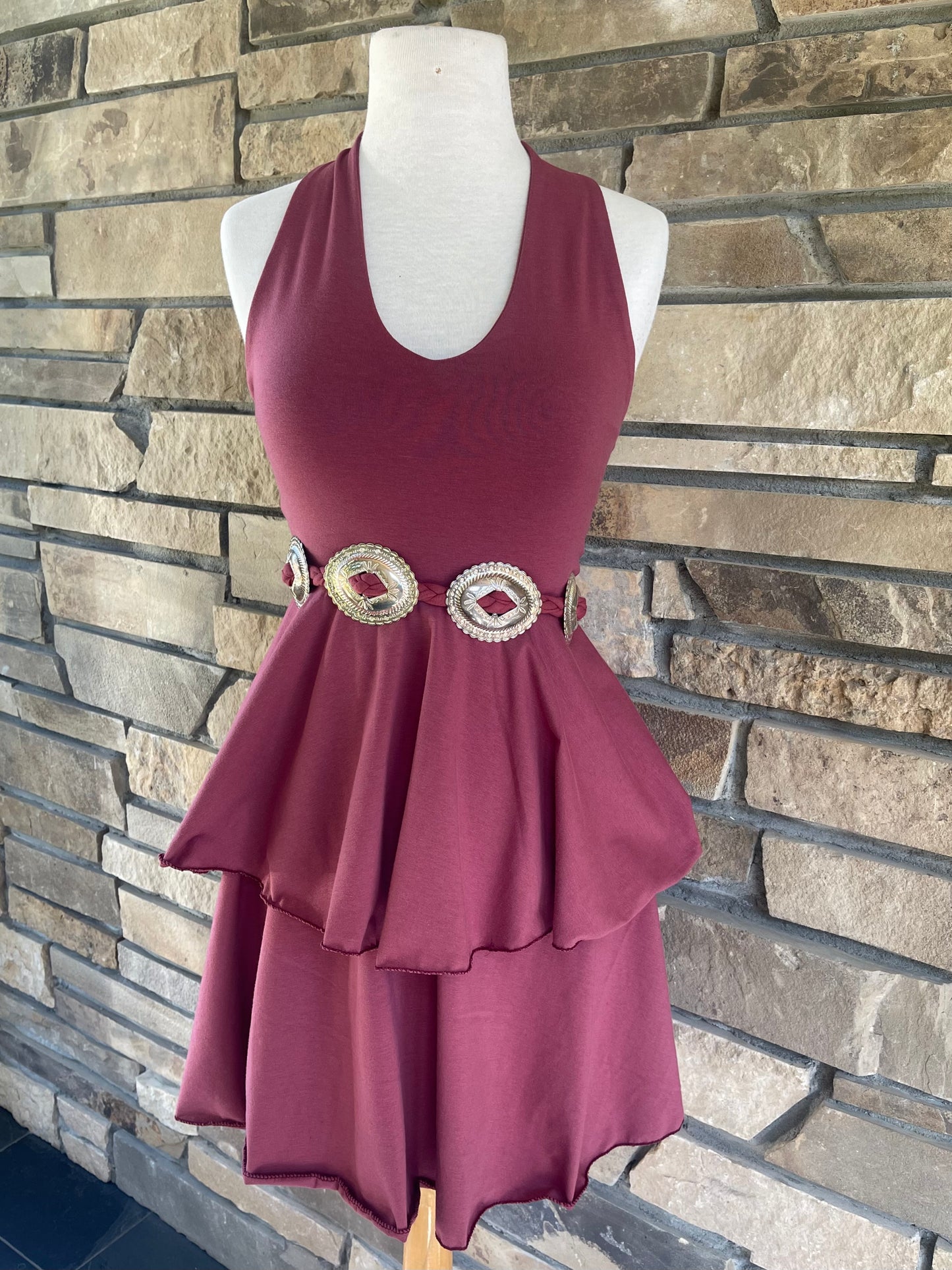 Halter Ruffle Mini Dress