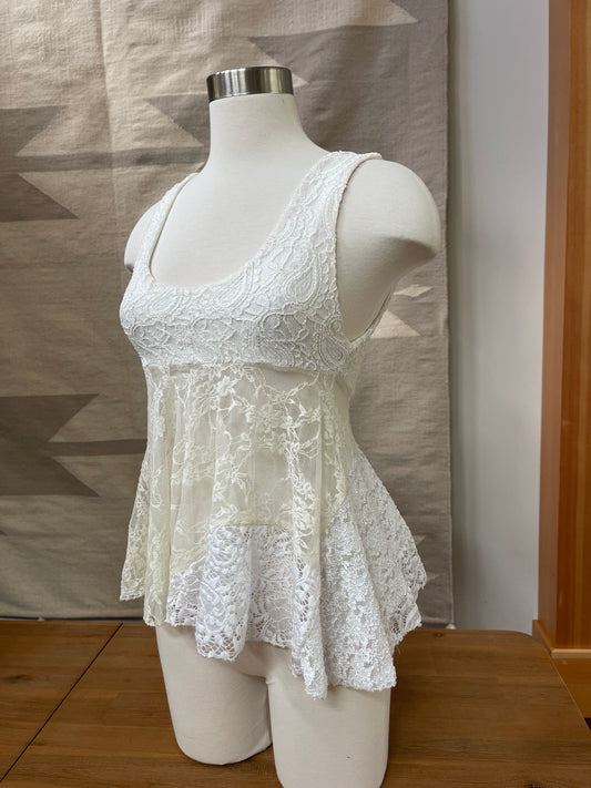Dainty Lace Baby Doll Tank, one of a kind