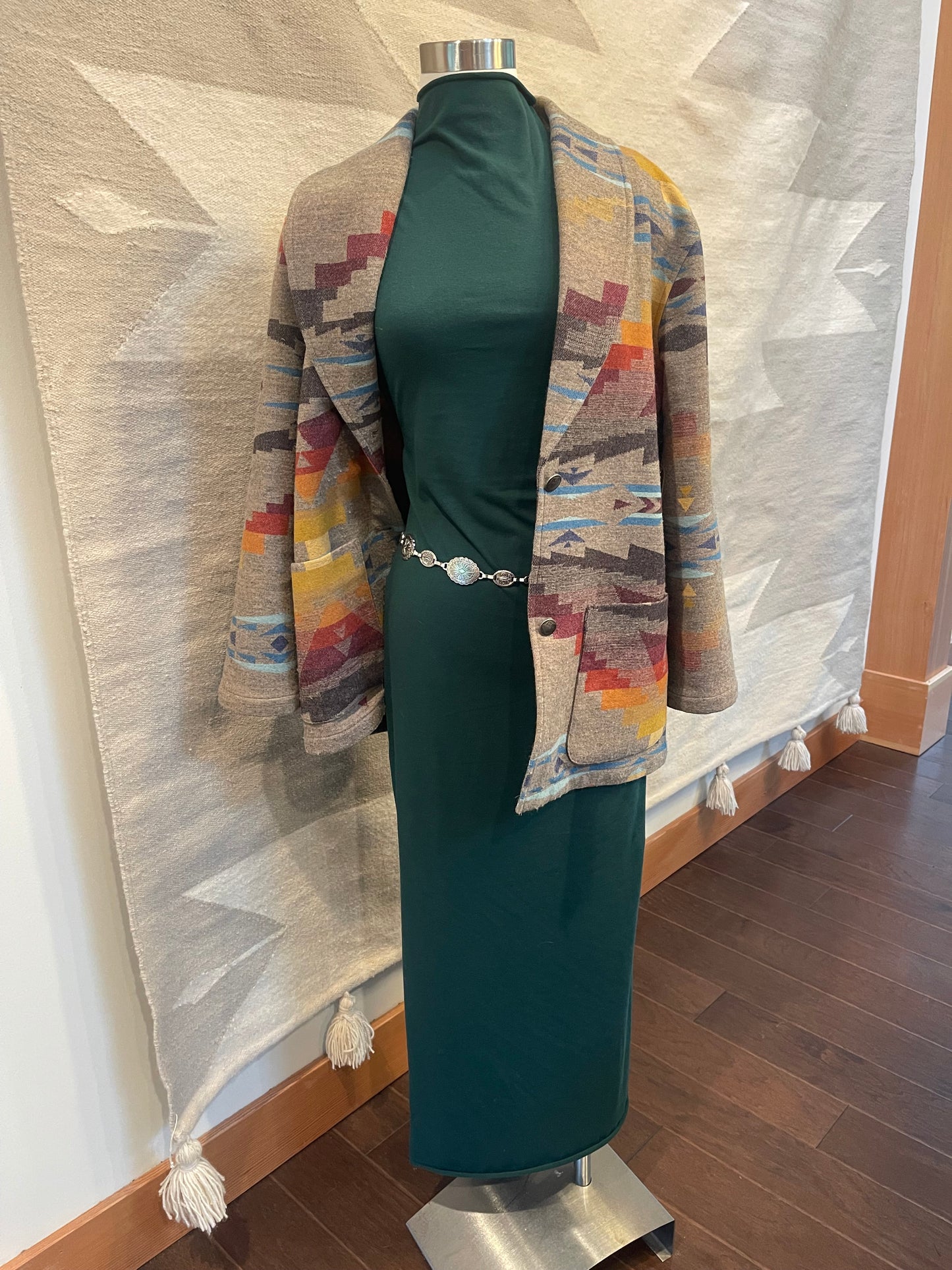 Mock Neck Maxi Dress with Slits