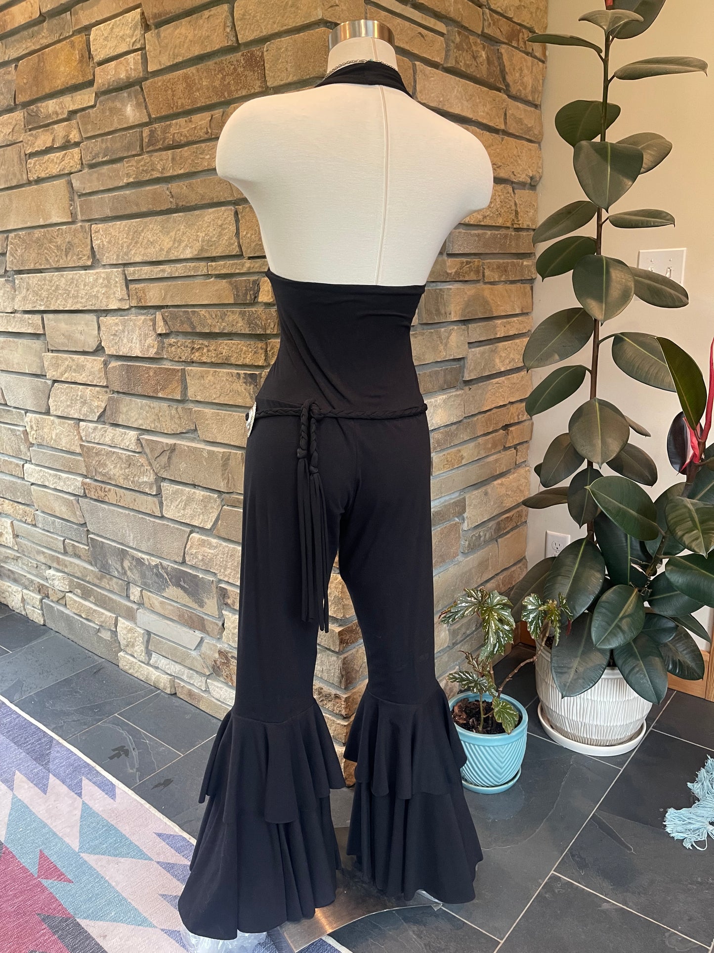 Ruffle Bell Halter Jumpsuit