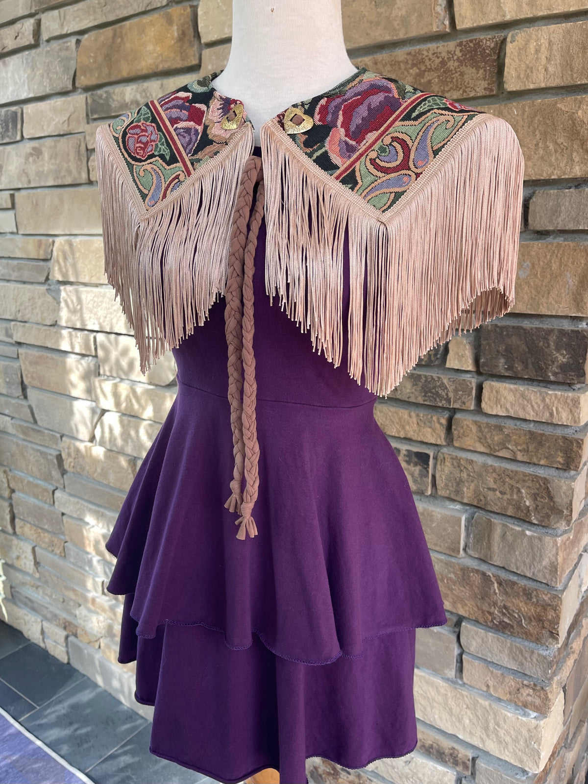 Champagne Fringe Capelet