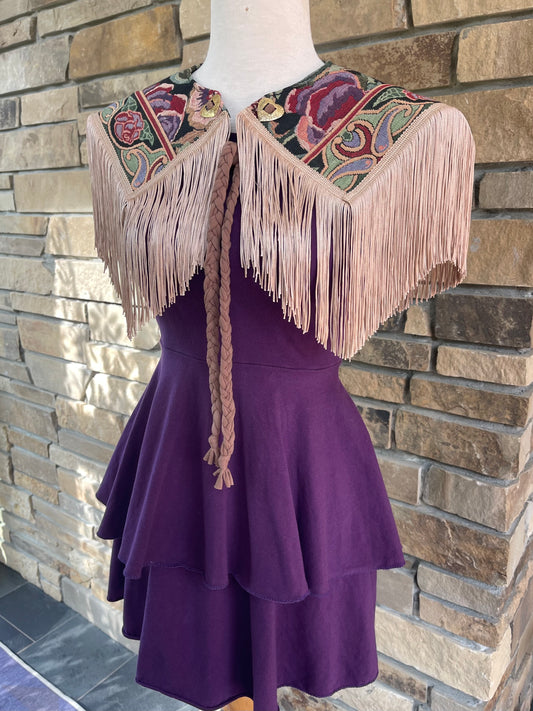 Champagne Fringe Capelet