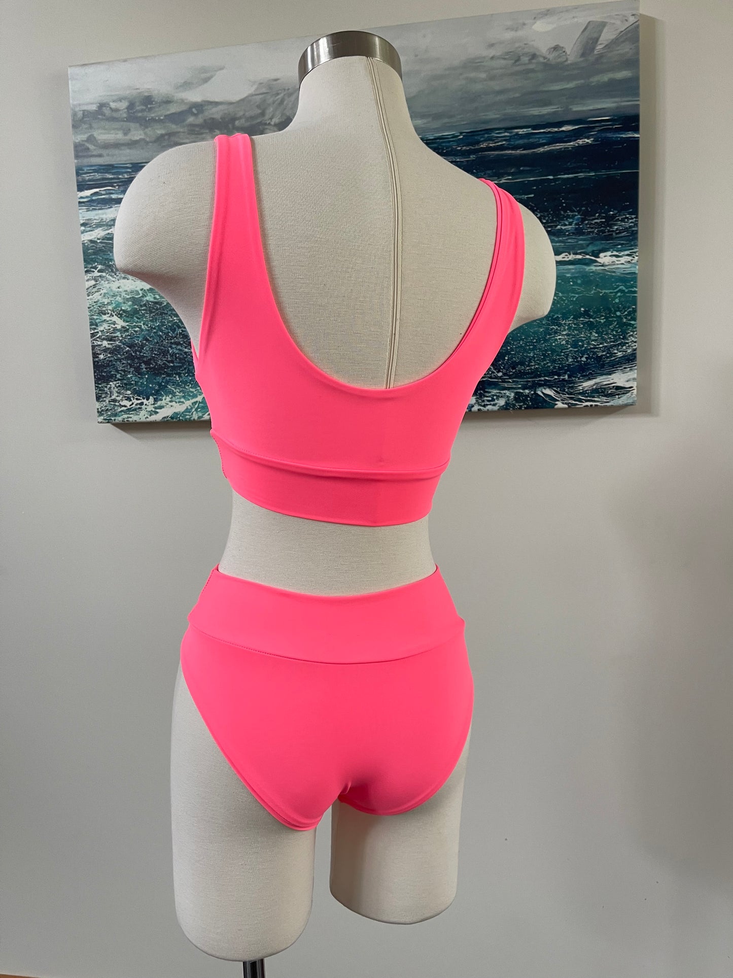 Sample Sale, size small neon coral Surfkini set.