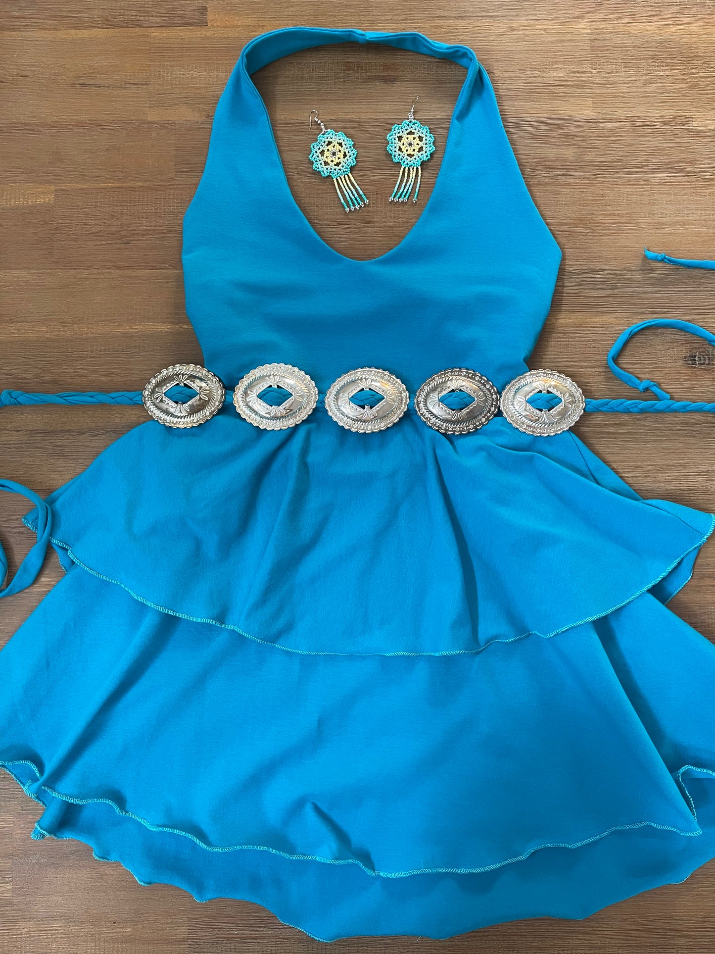 Halter Ruffle Mini Dress