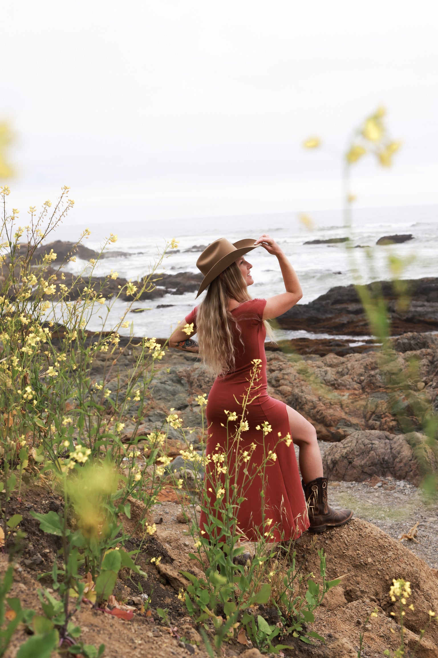 Simple Maxi Dress with Slits Simple Maxi Dress with Slits